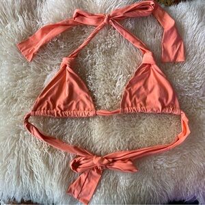 STONE FOX SWIM Isobel Top SIZE MEDIUM Coral Orange